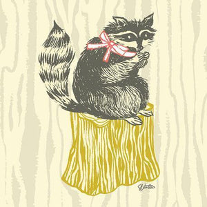 Perched Raccoon | Canvas Wall Art-Canvas Wall Art-Jack and Jill Boutique
