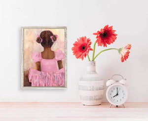 Perfect Ballerina - African American Mini Framed Canvas-Mini Framed Canvas-Jack and Jill Boutique