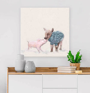 Pig And Goat Friends Wall Art-Wall Art-Jack and Jill Boutique