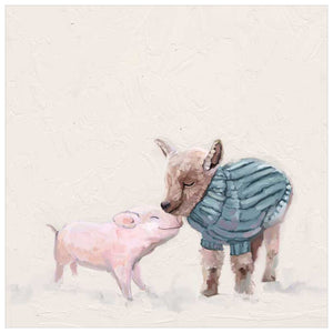 Pig And Goat Friends Wall Art-Wall Art-Jack and Jill Boutique
