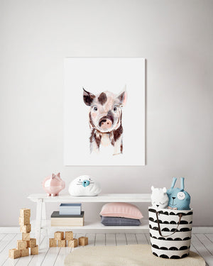Piglet Portrait Wall Art-Wall Art-Jack and Jill Boutique
