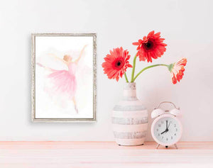 Pink Ballerina - Mini Framed Canvas-Mini Framed Canvas-Jack and Jill Boutique