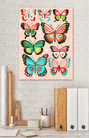 Pink Butterflies Wall Art-Wall Art-Jack and Jill Boutique