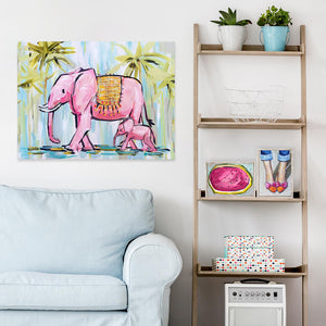 Pink Elephants Wall Art-Wall Art-Jack and Jill Boutique