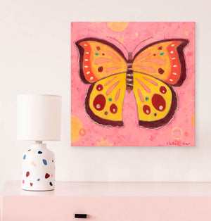 Pink Peace Butterfly Wall Art-Wall Art-Jack and Jill Boutique
