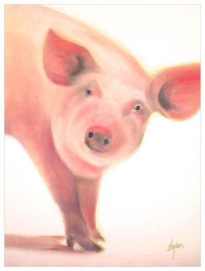 Pink Pig Wall Art-Wall Art-Jack and Jill Boutique