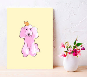 Pink Poodle Wall Art-Wall Art-Jack and Jill Boutique
