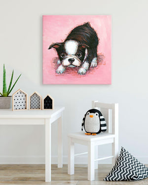 Pink Puppy Wall Art-Wall Art-Jack and Jill Boutique