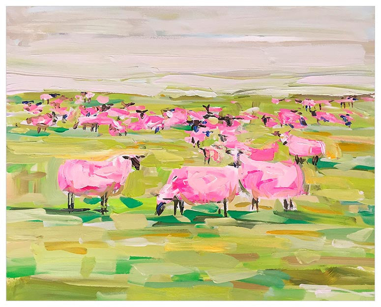Pink Sheep Wall Art-Wall Art-Jack and Jill Boutique