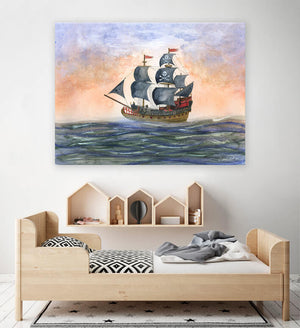 Pirate Ship Adventures Wall Art-Wall Art-Jack and Jill Boutique