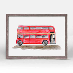 Planes, Trains & Autos - Double Decker Mini Framed Canvas-Mini Framed Canvas-Jack and Jill Boutique