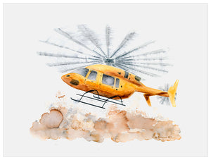 Planes, Trains & Autos - Helicopter Wall Art-Wall Art-Jack and Jill Boutique