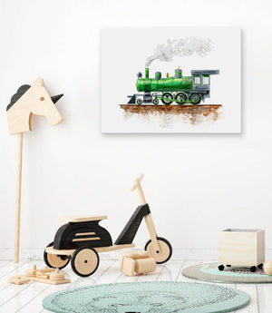 Planes, Trains & Autos - Steam Train 3 Wall Art-Wall Art-Jack and Jill Boutique