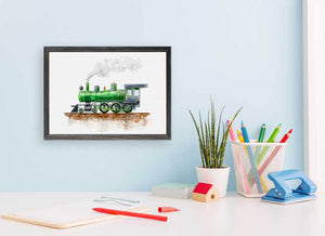 Planes, Trains & Autos - Steam Train 3 Mini Framed Canvas-Mini Framed Canvas-Jack and Jill Boutique