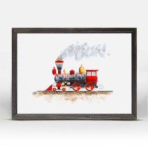 Planes, Trains & Autos - Steam Train Mini Framed Canvas-Mini Framed Canvas-Jack and Jill Boutique