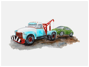 Planes, Trains & Autos - Tow Truck Wall Art-Wall Art-Jack and Jill Boutique