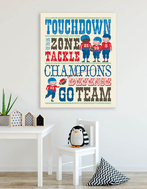 Play All Day - Football Wall Art-Wall Art-Jack and Jill Boutique