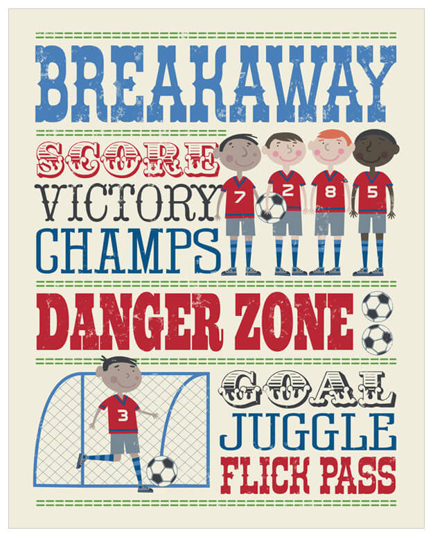 Play All Day - Soccer Wall Art-Wall Art-Jack and Jill Boutique