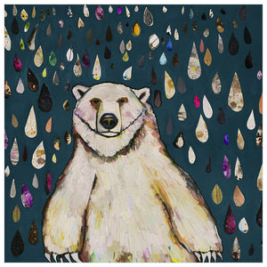 Polar Bear Raindrops Wall Art-Wall Art-Jack and Jill Boutique