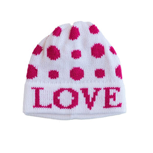 Polka Dots Personalized Knit Hat-Hats-Jack and Jill Boutique