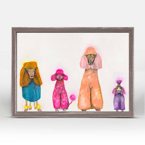 Poodle Doodle - Mini Framed Canvas-Mini Framed Canvas-Jack and Jill Boutique