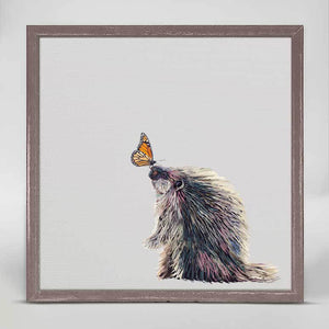 Porcupine And Friend - Mini Framed Canvas-Mini Framed Canvas-Jack and Jill Boutique