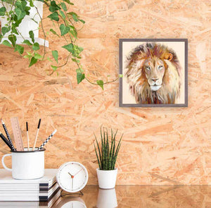 Portrait Of A Proud Lion - Mini Framed Canvas-Mini Framed Canvas-Jack and Jill Boutique