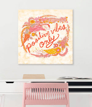 Positive Vibes Only Wall Art-Wall Art-Jack and Jill Boutique