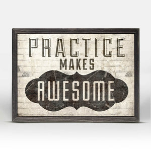 Practice Makes Awesome - Mini Framed Canvas-Mini Framed Canvas-Jack and Jill Boutique