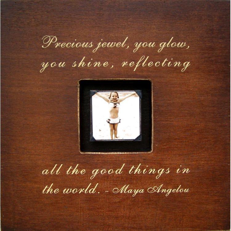 Handmade Wood Photobox with quote "Precious Jewel"-Photoboxes-Jack and Jill Boutique