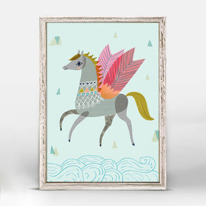 Pretty Pegasus - Mini Framed Canvas-Mini Framed Canvas-Jack and Jill Boutique