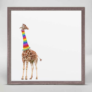 Pride Giraffe - Mini Framed Canvas-Mini Framed Canvas-Jack and Jill Boutique