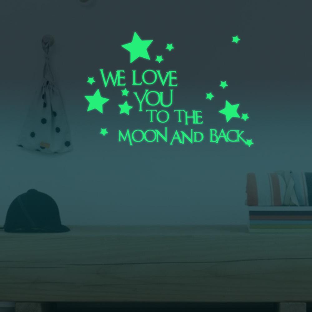I Love You to the Moon and Back | Wall Decal Glow in the Dark-Decals-Jack and Jill Boutique