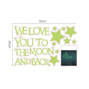 I Love You to the Moon and Back | Wall Decal Glow in the Dark-Decals-Jack and Jill Boutique