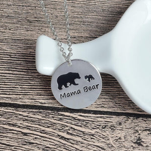 Mama Bear Round Pendant with up to 3 cubs-Jewelry-Jack and Jill Boutique