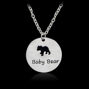 Mama Bear Round Pendant with up to 3 cubs-Jewelry-Baby Only-Jack and Jill Boutique