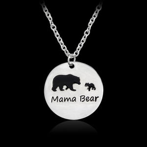 Mama Bear Round Pendant with up to 3 cubs-Jewelry-1 Cub-Jack and Jill Boutique