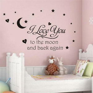 I love you to the moon and back again | Wall Decal-Decals-Jack and Jill Boutique
