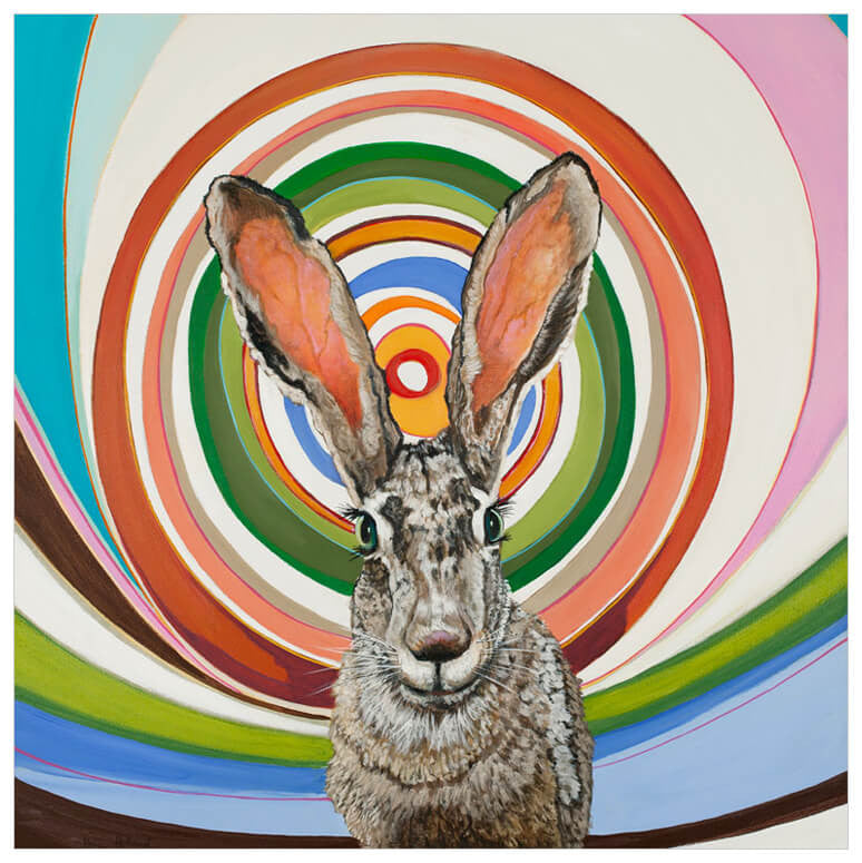 Psychedelic Bunny Wall Art-Wall Art-Jack and Jill Boutique