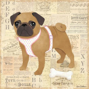 Pug Girl | Canvas Wall Art-Canvas Wall Art-Jack and Jill Boutique