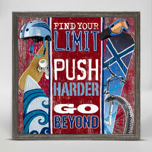 Push Harder - Mini Framed Canvas-Mini Framed Canvas-Jack and Jill Boutique