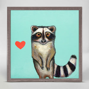 Raccoon - Mini Framed Canvas-Mini Framed Canvas-Jack and Jill Boutique