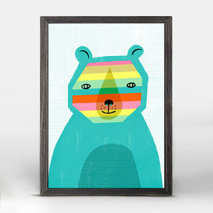 Rainbow Bear - Mini Framed Canvas-Mini Framed Canvas-Jack and Jill Boutique