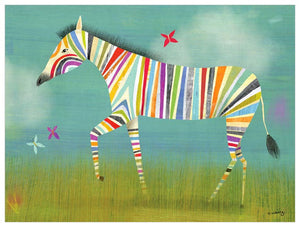 Rainbow Zebra Wall Art-Wall Art-Jack and Jill Boutique