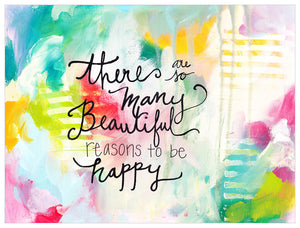 Reasons To Be Happy Wall Art-Wall Art-Jack and Jill Boutique