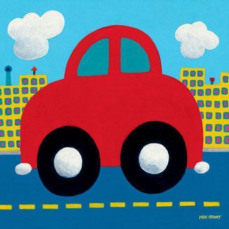 Red Car | Canvas Wall Art-Canvas Wall Art-Jack and Jill Boutique