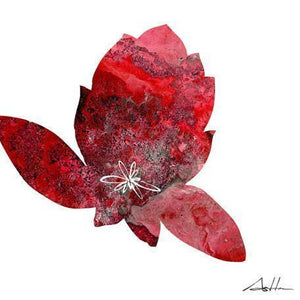 Red Design Lotus Series #8 | Canvas Wall Art-Canvas Wall Art-Jack and Jill Boutique