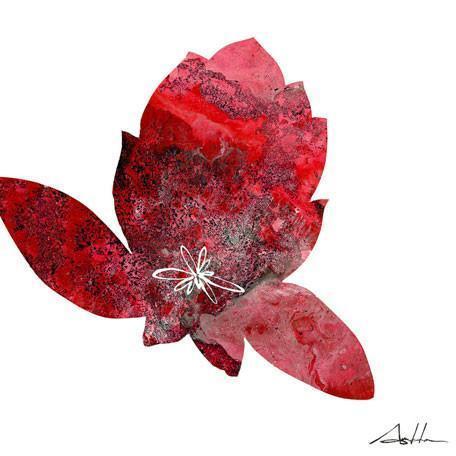 Red Design Lotus Series #8 | Canvas Wall Art-Canvas Wall Art-Jack and Jill Boutique