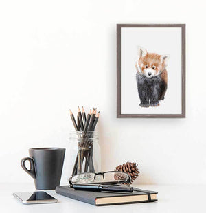 Red Panda Portrait - Mini Framed Canvas-Mini Framed Canvas-Jack and Jill Boutique