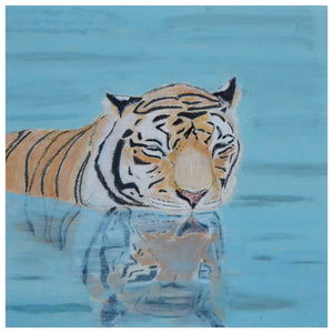 Relaxing Tiger Portrait Wall Art-Wall Art-Jack and Jill Boutique